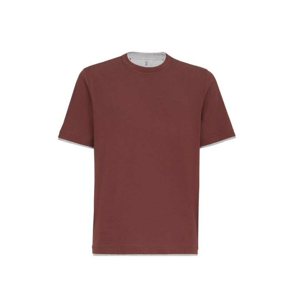 Brunello Cucinelli Brown T-Shirts & Vests - T-Shirts Men